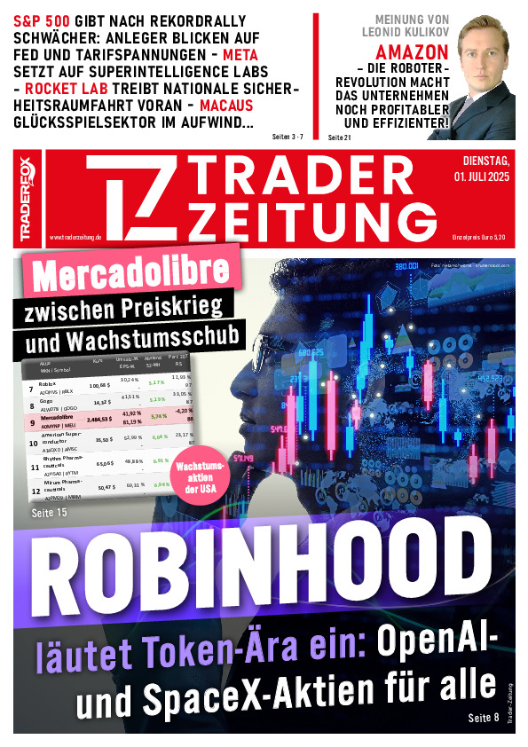 Titelbild der Ausgabe: Die Trader-Zeitung