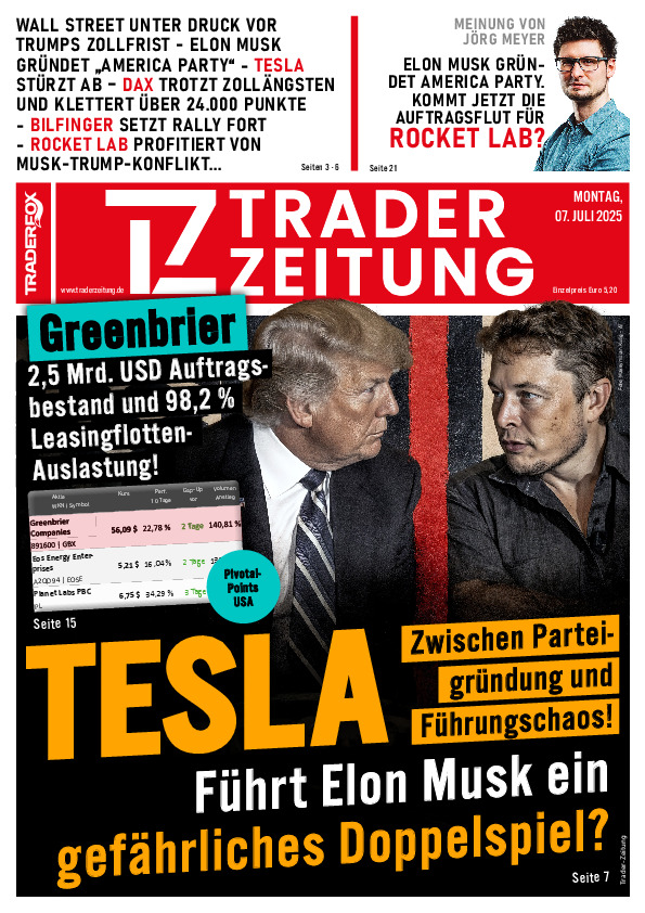 Titelbild der Ausgabe: Die Trader-Zeitung