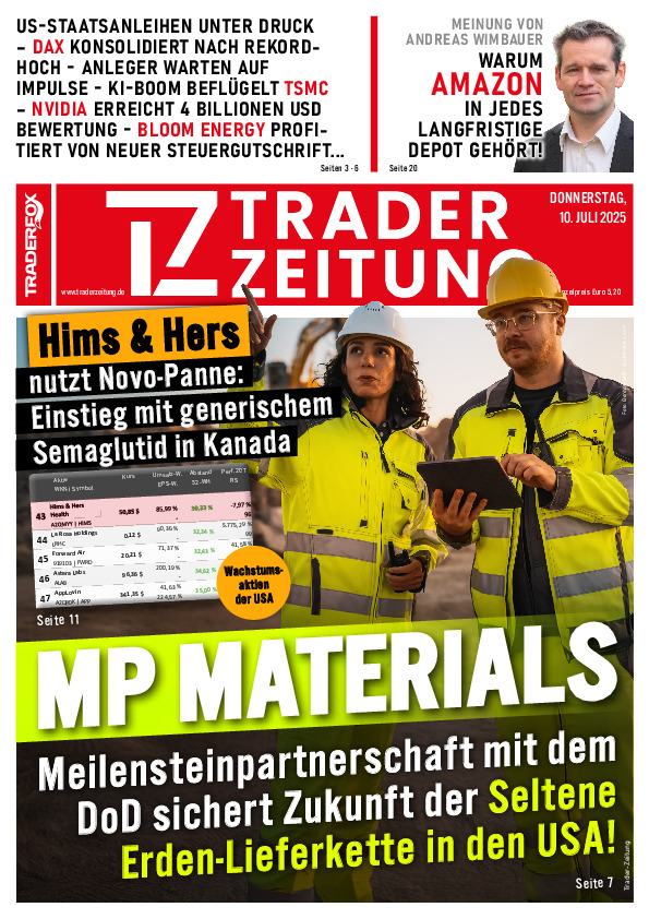 Titelbild der Ausgabe: Die Trader-Zeitung