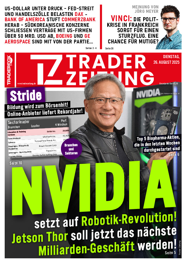 Titelbild der Ausgabe: Die Trader-Zeitung