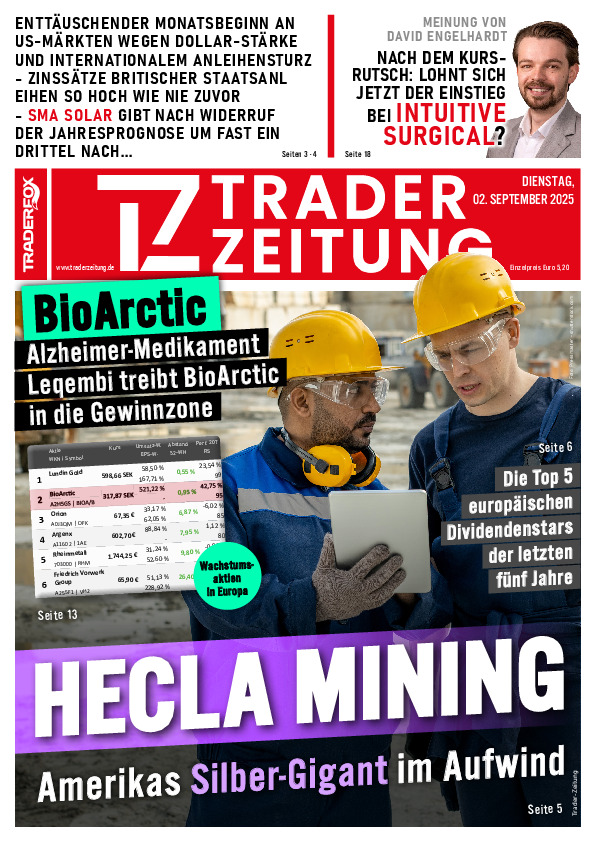 Titelbild der Ausgabe: Die Trader-Zeitung