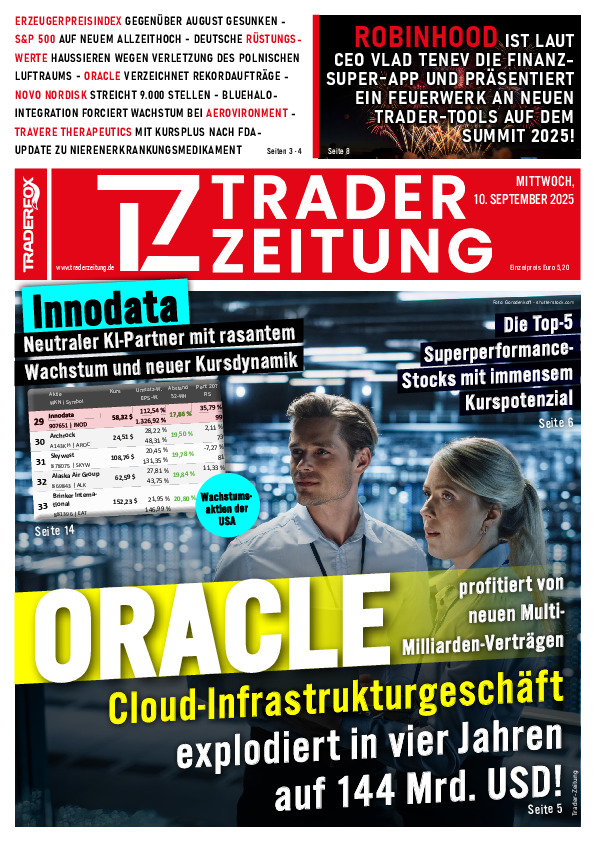 Titelbild der Ausgabe: Die Trader-Zeitung