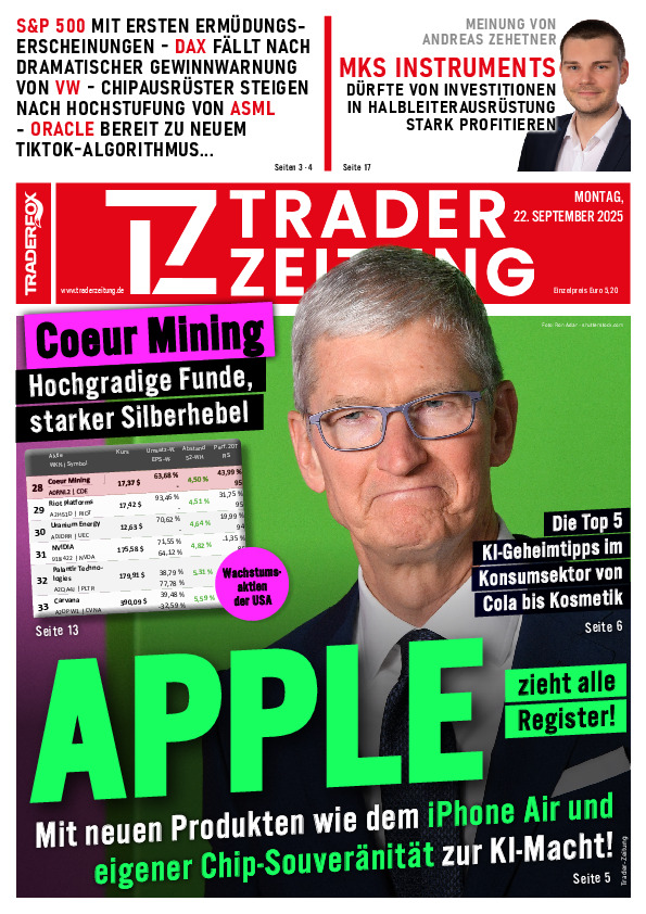 Titelbild der Ausgabe: Die Trader-Zeitung