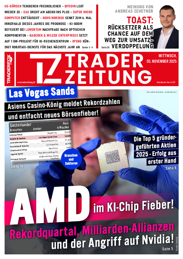 Titelbild der Ausgabe: Die Trader-Zeitung