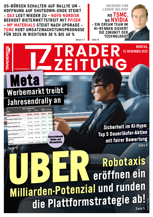Titelbild der Ausgabe: Die Trader-Zeitung