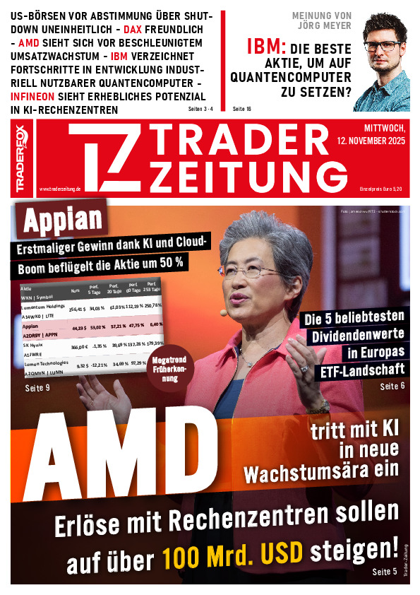Titelbild der Ausgabe: Die Trader-Zeitung