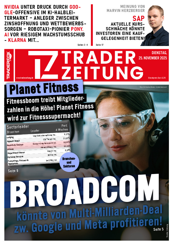 Titelbild der Ausgabe: Die Trader-Zeitung