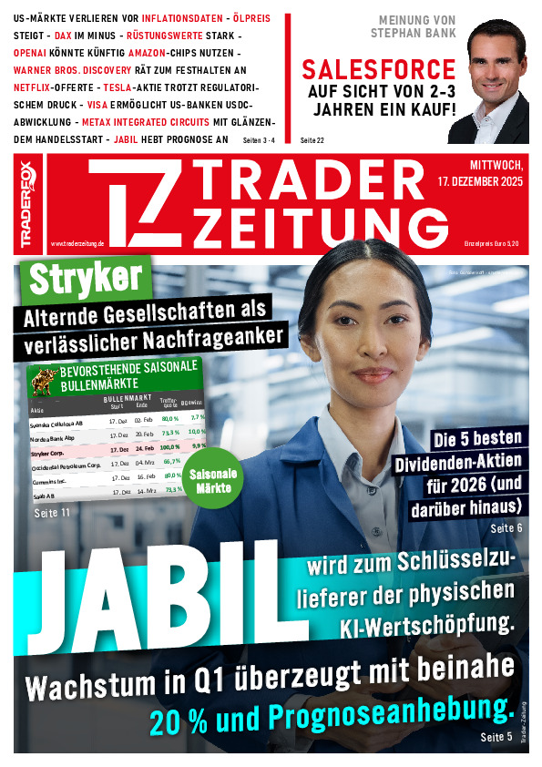 Titelbild der Ausgabe: Die Trader-Zeitung