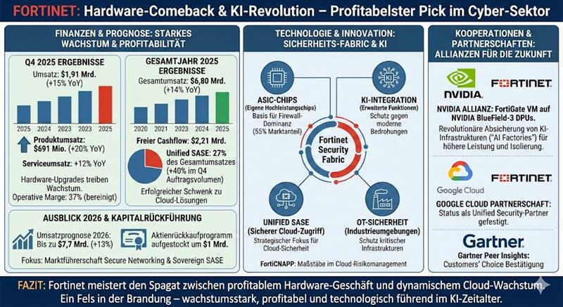 Fortinet Grafik. Bildnachweis: KI-generiert mit Gemini (NANO BANANA)