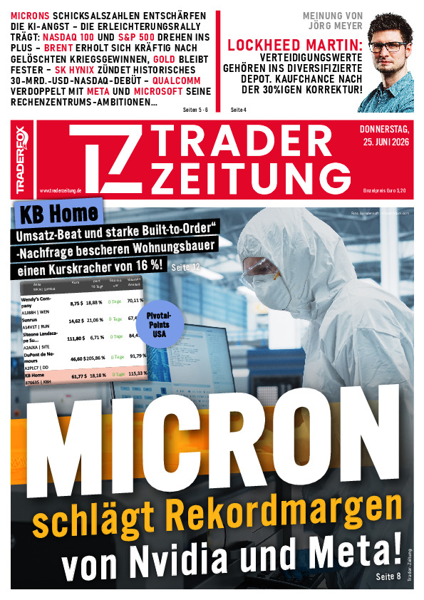 Titelbild der Ausgabe: Die Trader-Zeitung