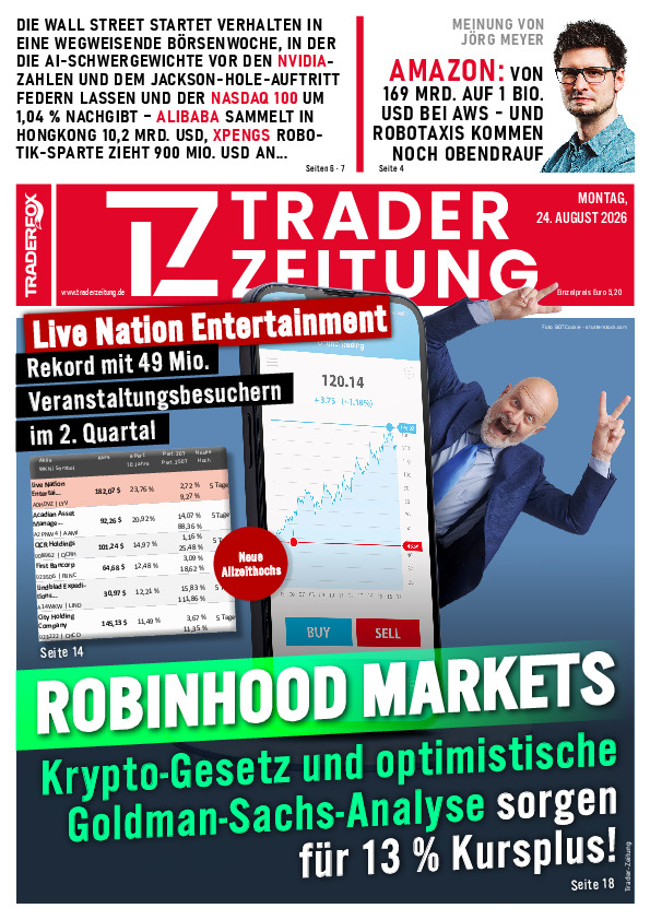Titelbild der Ausgabe: Die Trader-Zeitung