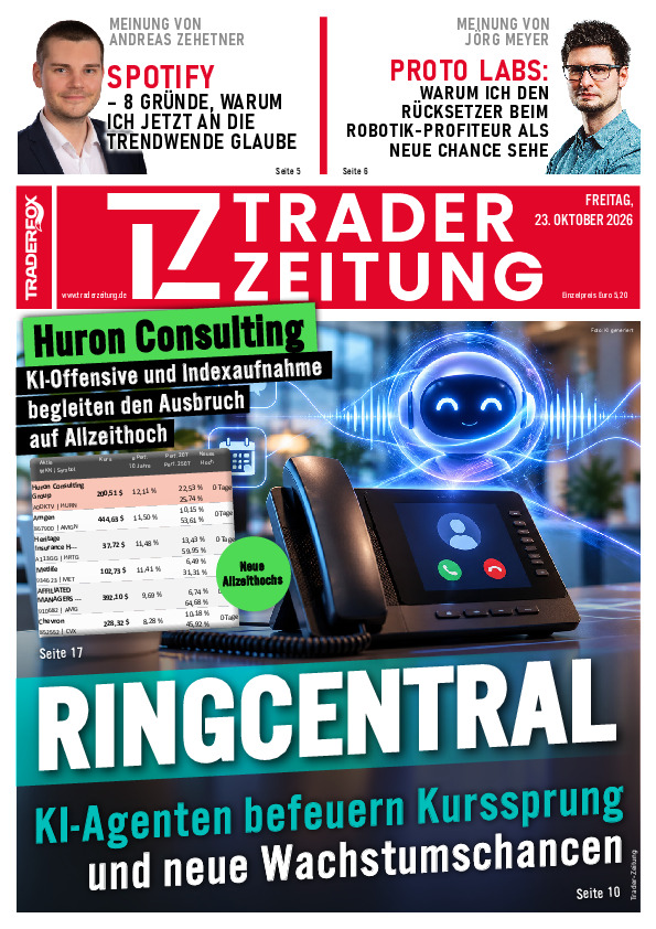 Titelbild der Ausgabe: Die Trader-Zeitung